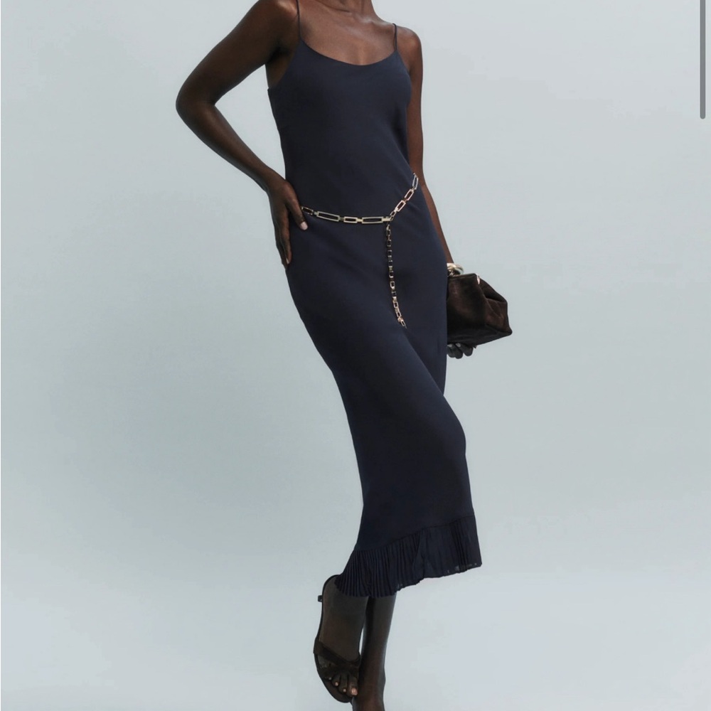 Reformation Suki Dress Navy Size 6 NWT